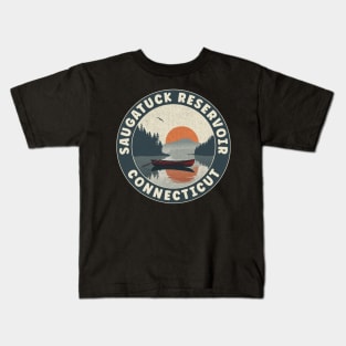 Saugatuck Reservoir Connecticut Sunset Kids T-Shirt